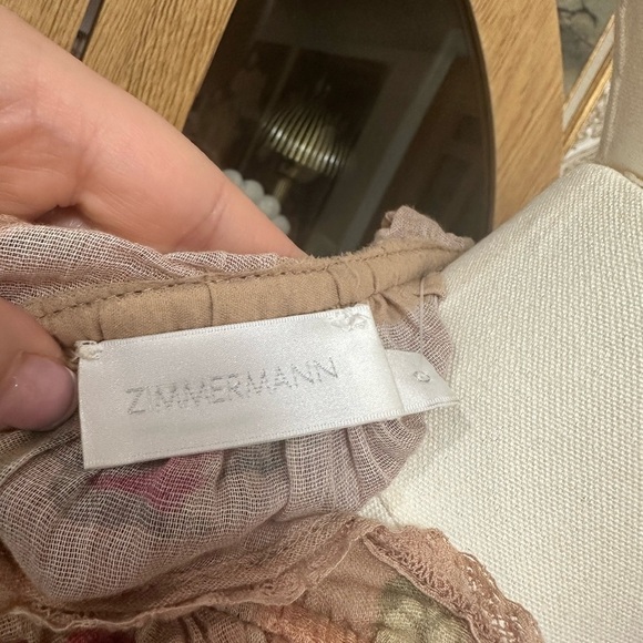 Zimmermann Corsair Ruffle Midi Dress in Floral Cotton Size 0/US4 - Picture 10 of 12